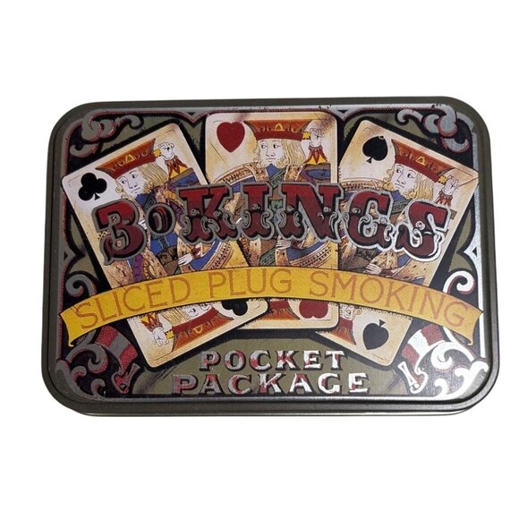 Plain Tree Tobacco Tin Box Sliced Plug Smoking Pocket Package Playing Card 5.5" - Picture 1 of 10